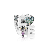 Rainbow Heart & Popcorn Charms in S925 Silver