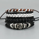 Ace of Spades Leather Bracelet Set for Men and Women