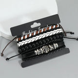 Ace of Spades Leather Bracelet Set for Men and Women