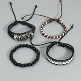 Ace of Spades Leather Bracelet Set for Men and Women