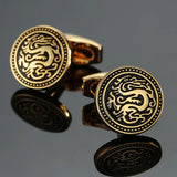 Fashionable Copper Cuff Links Round Dragon Sleeve Buckle Men's Shirt Wedding
