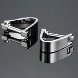 Copper Cuff Links for Men, Silver Cufflinks, Wedding Gift