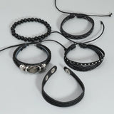 5-Piece DIY Leather Bracelet Set - Europe & US Style