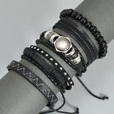 5-Piece DIY Leather Bracelet Set - Europe & US Style