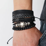 5-Piece DIY Leather Bracelet Set - Europe & US Style