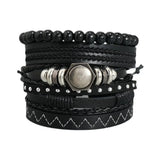 5-Piece DIY Leather Bracelet Set - Europe & US Style