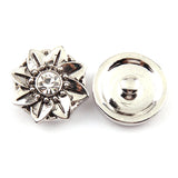 Alloy Crystal Flower Charm DIY Button Metal Charms