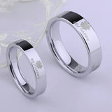 Happy Clover Engraved Tungsten Ring Set, Size 4-12