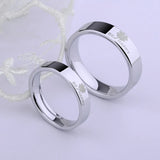 Happy Clover Engraved Tungsten Ring Set, Size 4-12