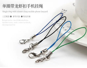 100pcs Cell Phone Strap Lariat Lanyard with Silver Lobster Clasp Charm