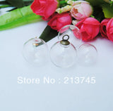 Glass Bubble & Cap Set for DIY Pendant - 20mmx5mm Bubble & 8mm Cap with Ring
