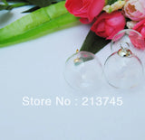 Glass Bubble & Cap Set for DIY Pendant - 20mmx5mm Bubble & 8mm Cap with Ring