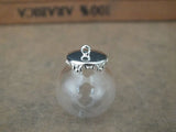 DIY Glass Globe Pendant with 20x12mm base and chain