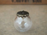 Glass Globe Base Set Glass Vial Pendant with Chain