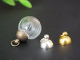 30pcs 16mm Small Glass Globe Necklace Pendant with 3 Cap Options