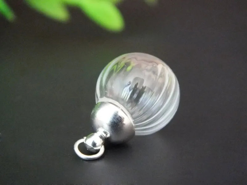 30pcs 16mm Small Glass Globe Necklace Pendant with 3 Cap Options
