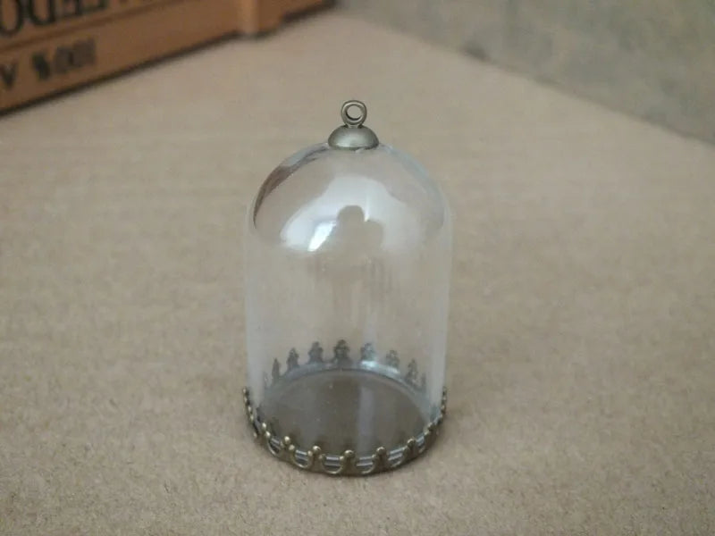 DIY Glass Globe Bottle Pendant with Bronze Base