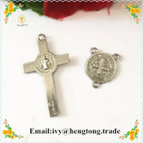 30 Sets Plated Silver Religious Rosary Parts & Pendants