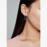 Silver Circle LOVED Earrings for Women