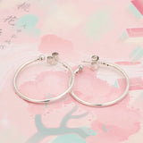 Silver Circle LOVED Earrings for Women