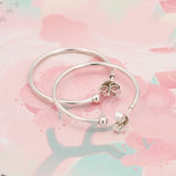 Silver Circle LOVED Earrings for Women