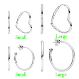 Silver Circle LOVED Earrings for Women