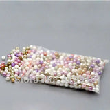 1000 PCs Mixed Pearl Acrylic Round Beads 6mm