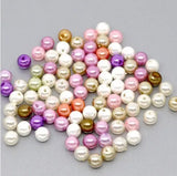 1000 PCs Mixed Pearl Acrylic Round Beads 6mm