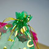 100pcs 7x9cm Green Organza Bags Christmas Gift Pouches