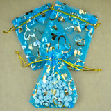 100pcs 7x9cm Organza Bags Jewelry Pouches Christmas Gift Bag