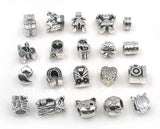 100pcs/lot metal big hole beads for European bracelet DIY