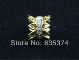 10MM Flower Caps Beads Crystal Rhinestone Spacers Copper Plated Findings
