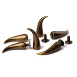 10PCS 21mm Metal Screw Back Spots Cat Claw Spikes Studs
