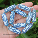 10x30mm Yellow DZI Beads Tibet Agate DIY Pendant 6pcs
