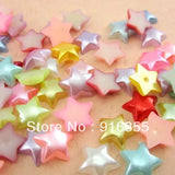 1000pcs Mixed Five-Star Shape Craft Flatback Pearl Beads