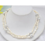 11mm Gray Baroque Pearl Necklace 36in