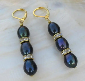 14k/20 Yellow 10x8mm South Sea Pearl Earrings
