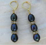 14k/20 Yellow 10x8mm South Sea Pearl Earrings