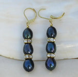 14k/20 Yellow 10x8mm South Sea Pearl Earrings