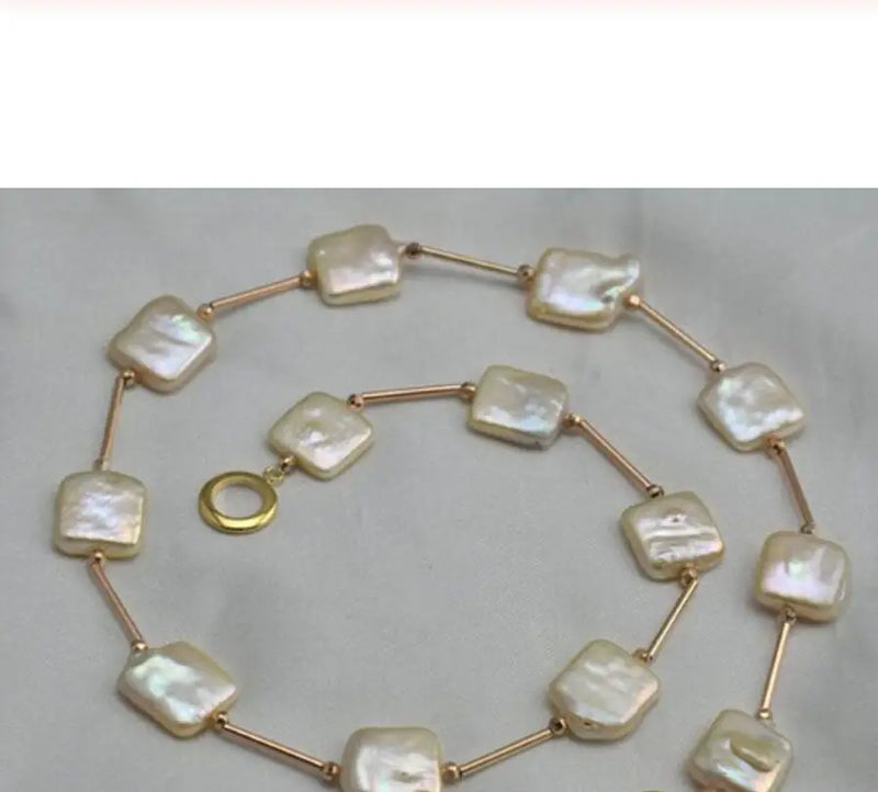 Baby Pink Freshwater Pearl Necklace 18in