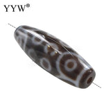 1PC Natural Tibetan Agat Dzi Beads Oval 18-eyed 2 tone Approx 2.5mm