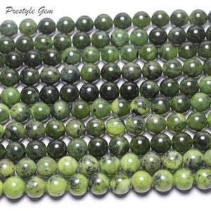 10mm Canadian Jade Nephrite Smooth Round Beads for Jewelry Making