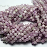 6-6.5mm Madagascar Kunzite Smooth Round Loose Beads Set for Jewelry Making
