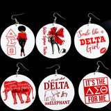 Round Elephant DST Wood Earrings - Mixed Designs