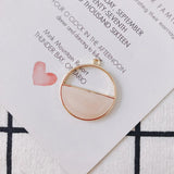 20pcs Glitter Enamel Alloy Round Charms Earring Necklace Pendants 28*31mm