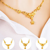 24K Tassel Long Necklace for Women Wedding Statement Jewelry