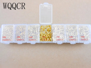 2500pcs 3-9MM Plating Open Jump Rings DIY Jewelry Findings