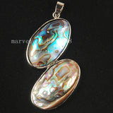 30x50mm Abalone Shell Art Oval Pendant Bead
