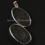 30x50mm Abalone Shell Art Oval Pendant Bead