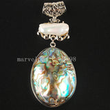 New Zealand Abalone Shell Oval Pendant Bead